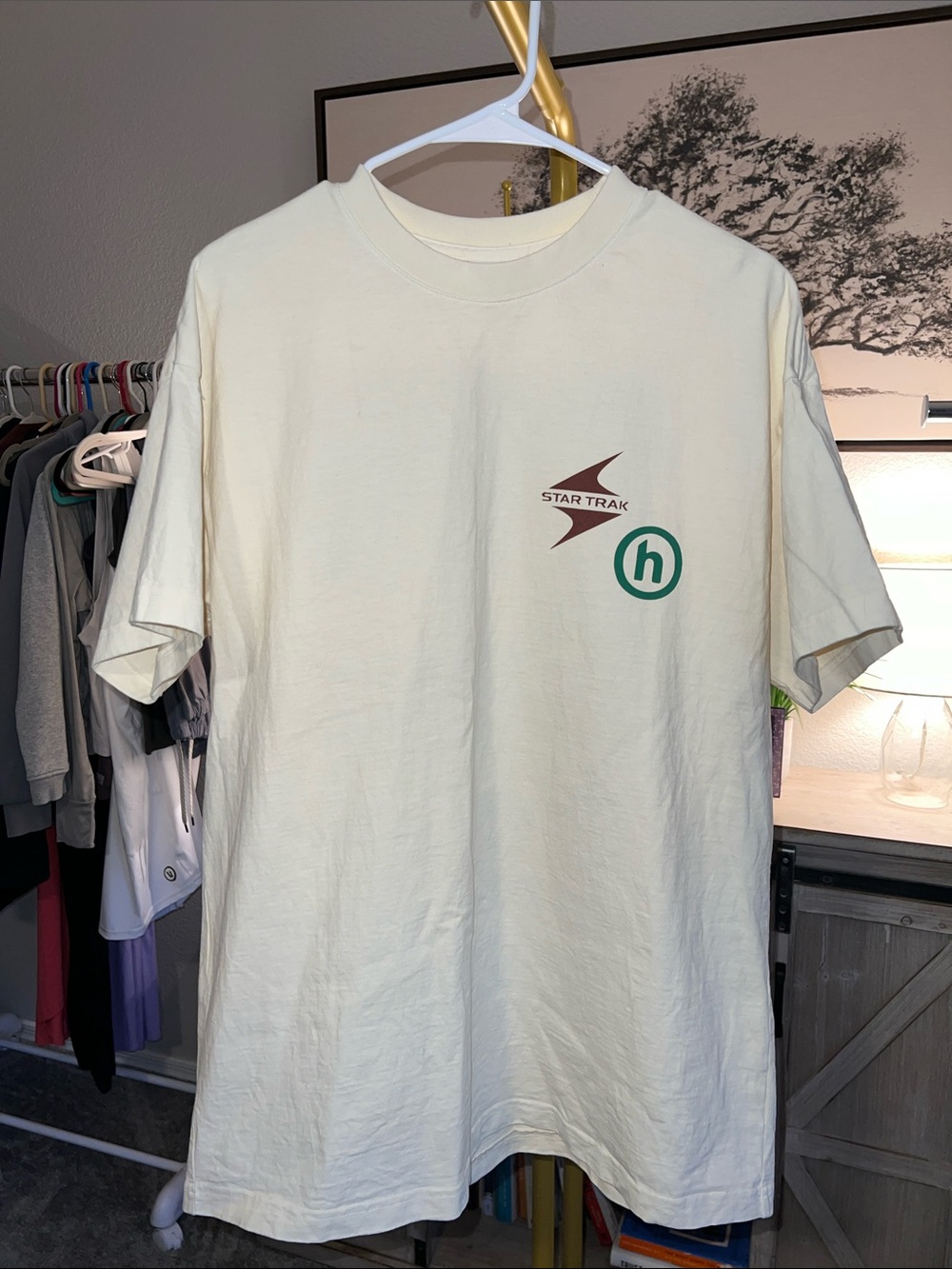 Hidden NY x Star Trak Landing Tee Natural Men's Size L
